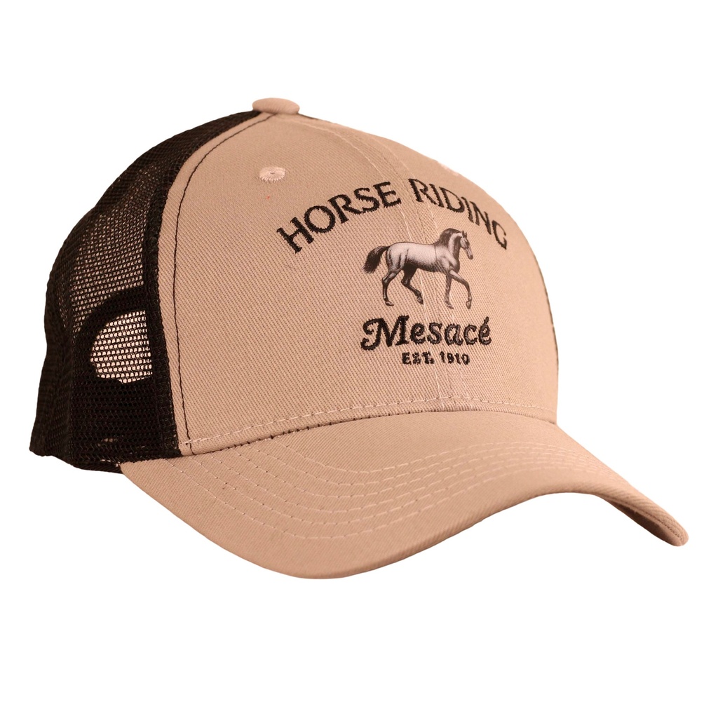 GORRA LOGO MESACE GRIS X NARANJA.