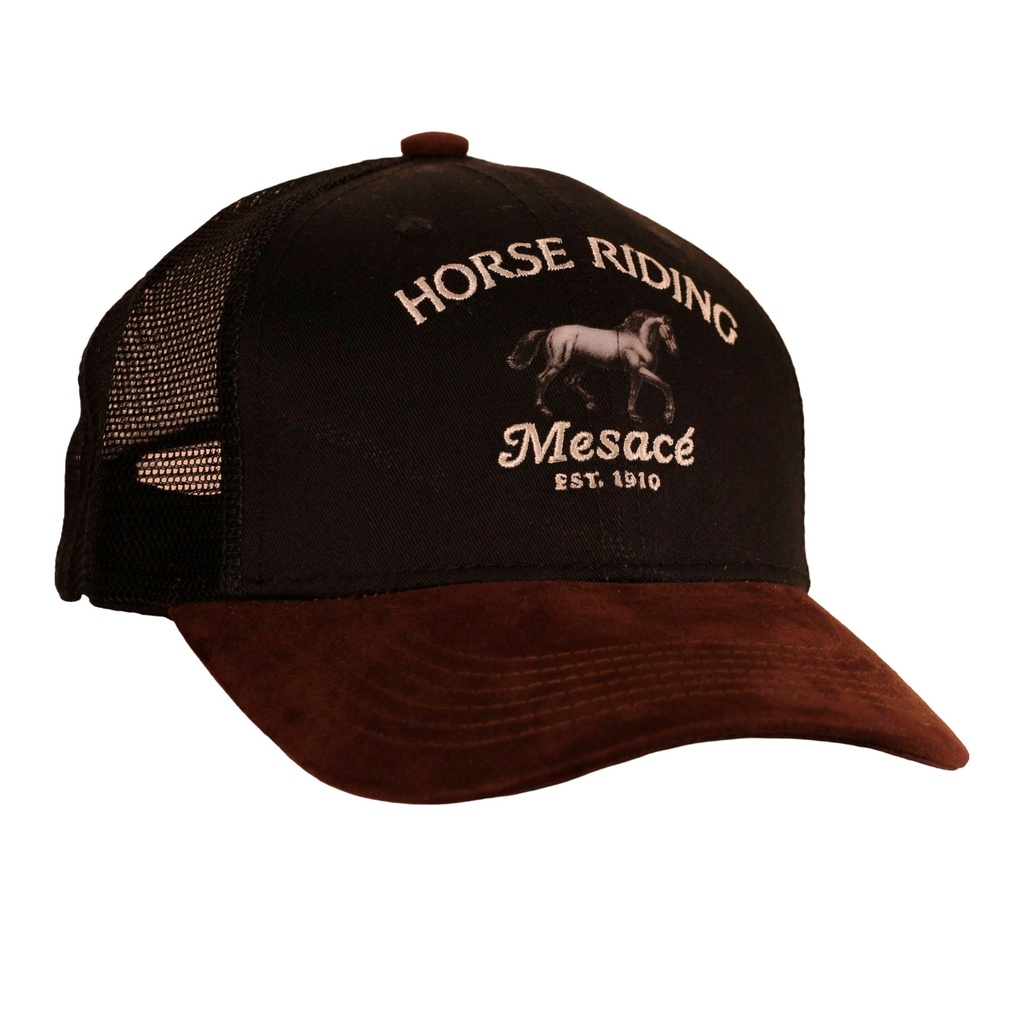 GORRA MULERO MESACE NEGRO X NARANJA.