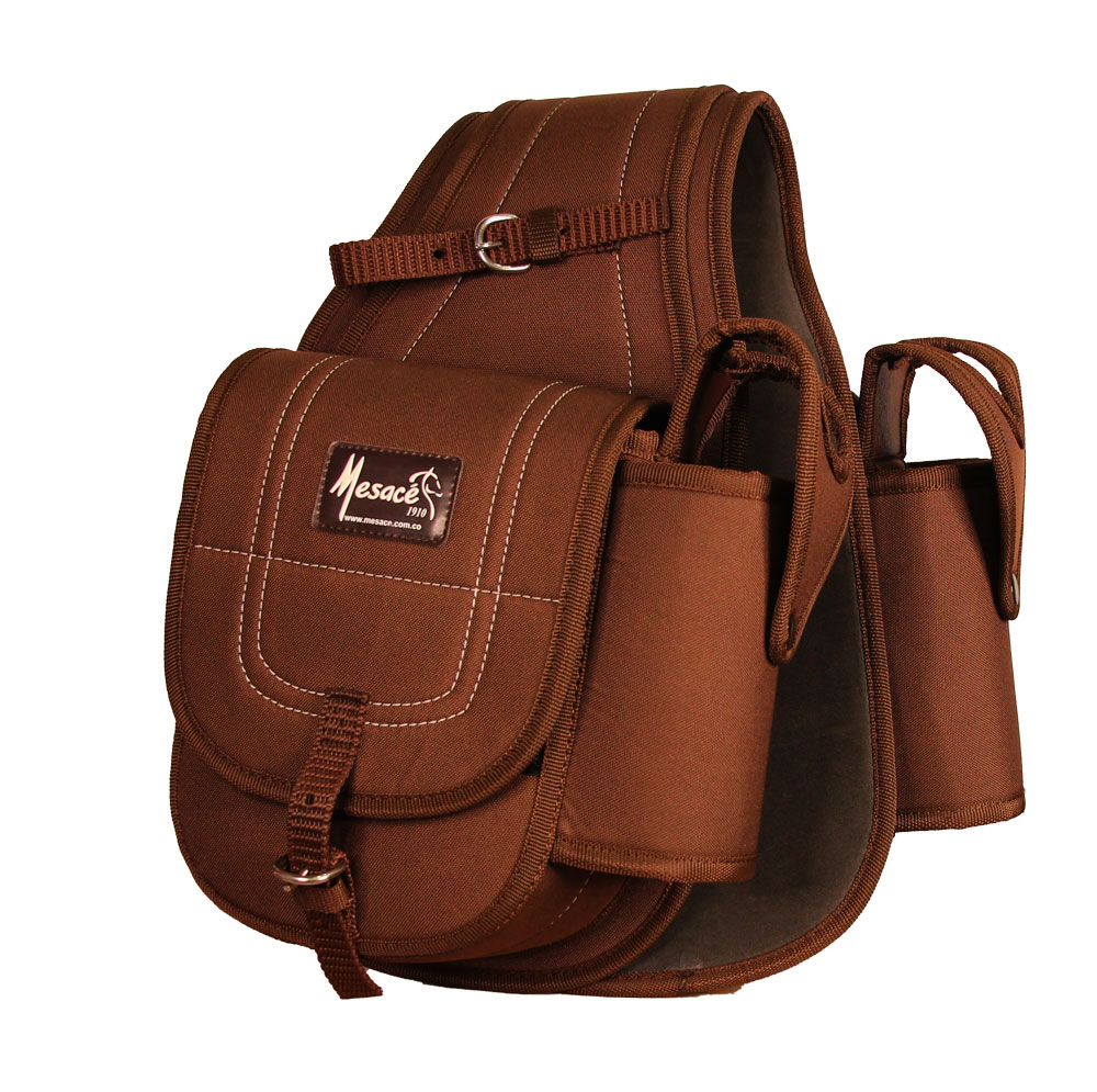 ALFORJA EN LONA CON BOTELLERO MESACE