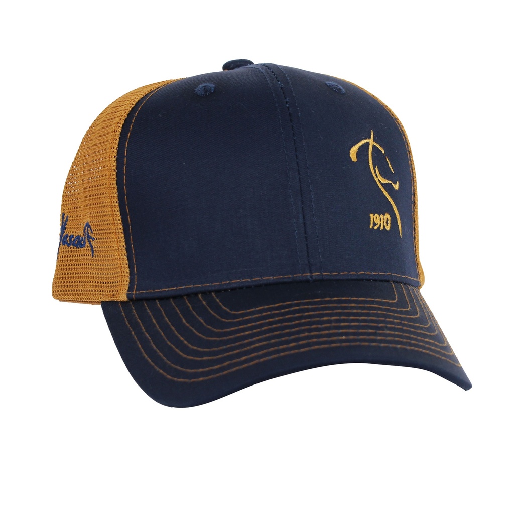 GORRA CABALLO MESACE AZUL X BEIGE.
