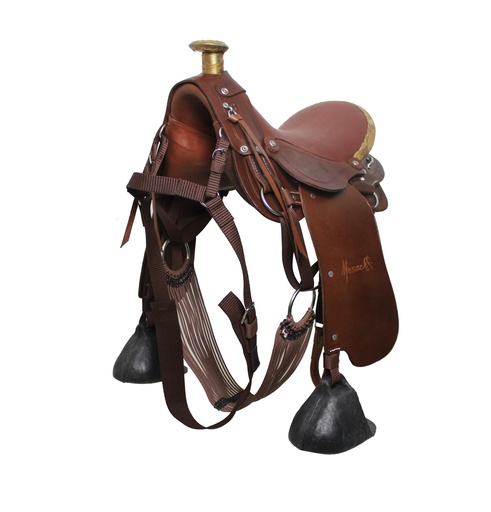 ENLAZADORA ROPING SADDLE COLOMBIAN STYLE IN LEATHER MESACE