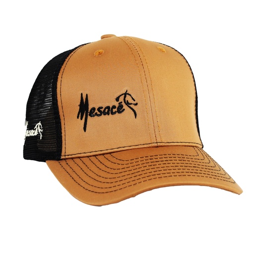 GORRA LOGO MESACE BEIGE X NEGRO.