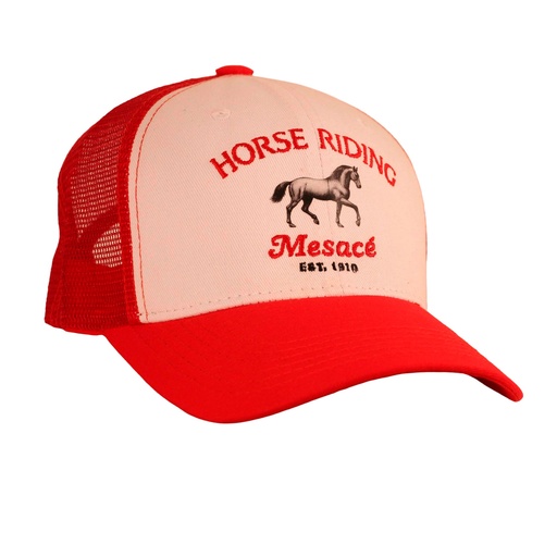 GORRA LOGO MESACE ROJO X BLANCO.