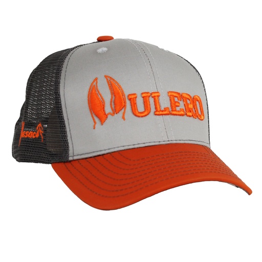 GORRA MULERO MESACE GRIS X NARANJA.
