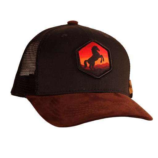 GORRA MULERO MESACE BEIGE X NEGRO.
